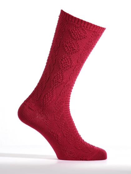 Socke BW-Elasthan rubin