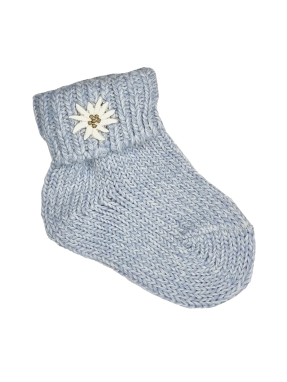 Babysocke hellblau mit EW